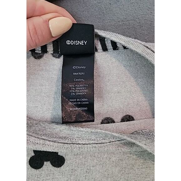 Disney Women’s Mickey Mouse Sleepwear Top Gray Tie Waist M - Picture 6 of 7